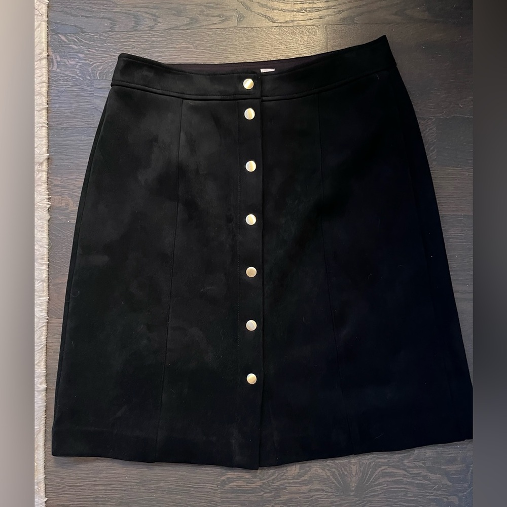 Loft Faux Suede Black skirt 10P